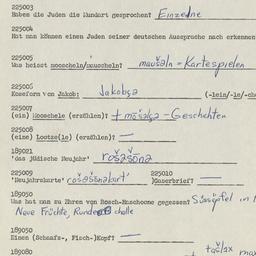 Western questionnaire, answ...