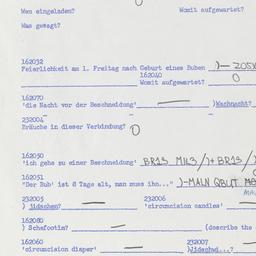 Western questionnaire, answ...