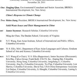 Minutes, 2001-11-28. China:...