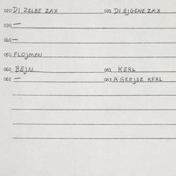 Eastern questionnaire, answ...