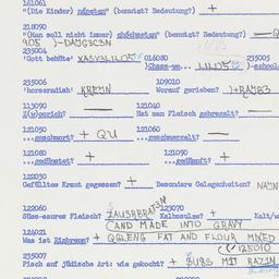 Western questionnaire, answ...