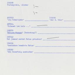 Western questionnaire, answ...