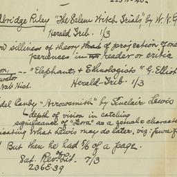 Sample Reviews, undated : a...