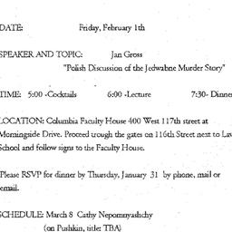 Announcements, 2002-02-01. ...
