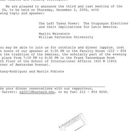 Announcements, 2004-12-02. ...