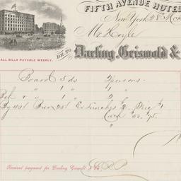 Fifth Avenue Hotel. Bill or...