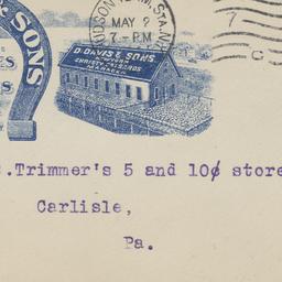 D. Davis & Sons. Envelope