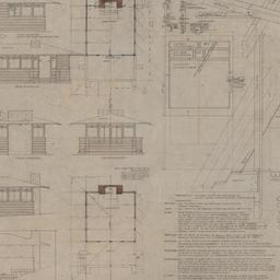 Elevations, plans, construc...