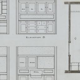 Kitchen elevations, plan