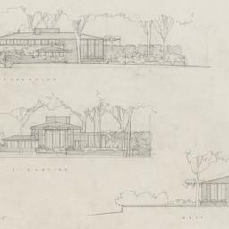 West, south, east elevations