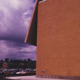 Exterior view, side of buil...