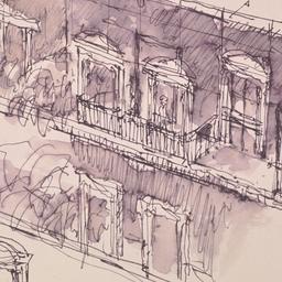 Sketch, details of windows.
