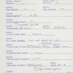 Western questionnaire, answ...