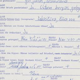 Western questionnaire, answ...