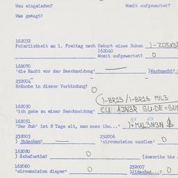 Western questionnaire, answ...