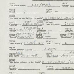 Western questionnaire, answ...