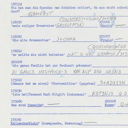 Western questionnaire, answ...