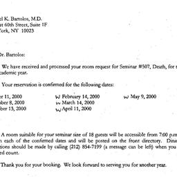 Correspondence, 2001-05-22....