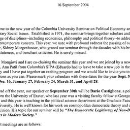 Correspondence, 2004-09-16....