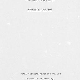 Reminiscences of Robert S. ...