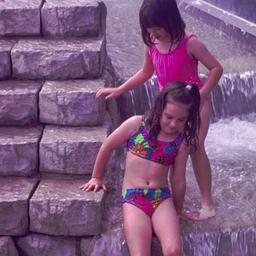 Children playing in water f...