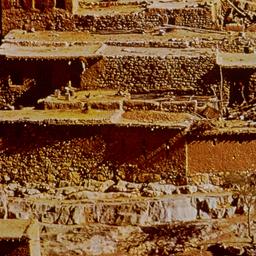 Mudbrick buildings.