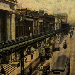 Bowery and Elevated, New York.