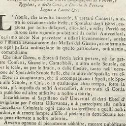 Editto per le Feste, e Spol...