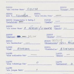 Western questionnaire, answ...