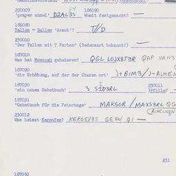 Western questionnaire, answ...