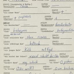 Western questionnaire, answ...