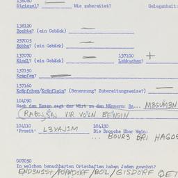 Western questionnaire, answ...