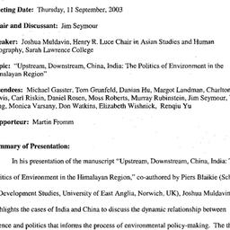 Minutes, 2003-09-11. Modern...