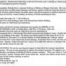 Announcements, 2002-11-02. ...