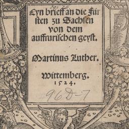 Eyn brieff an die Fürsten ...