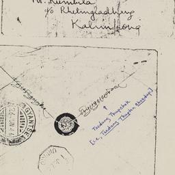 Addressed envelope from Rts...