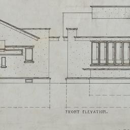 Entrance, front elevations