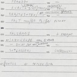 Eastern questionnaire, answ...