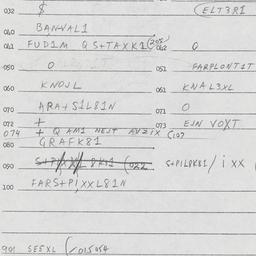 Eastern questionnaire, answ...
