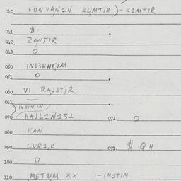 Eastern questionnaire, answ...
