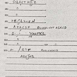 Eastern questionnaire, answ...