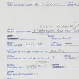 Western questionnaire, answ...
