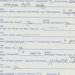 Western questionnaire, answ...