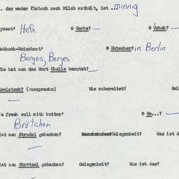 Western questionnaire, answ...