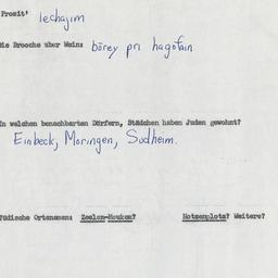 Western questionnaire, answ...