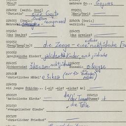 Western questionnaire, answ...