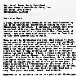 Letter from Gunnar Myrdal t...