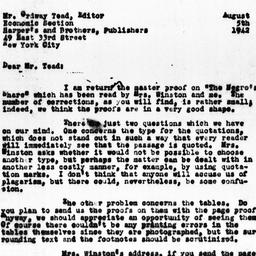 Letter from Richard Sterner...