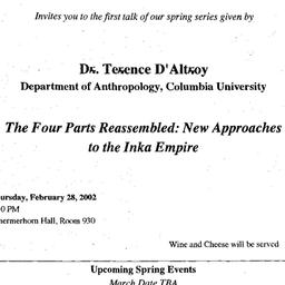 Announcements, 2001-02-28. ...