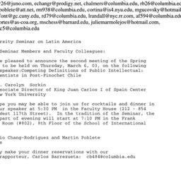 Announcements, 2003-03-06. ...